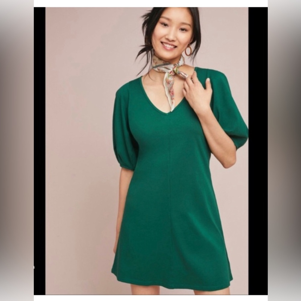 Velvet by Graham & Spencer for Anthropologie green mini dress size small